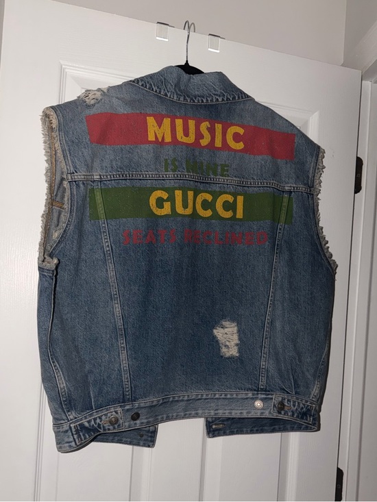 Gucci Jackets & Blazers - Gucci Denim Vest Oversize Special Music Edition